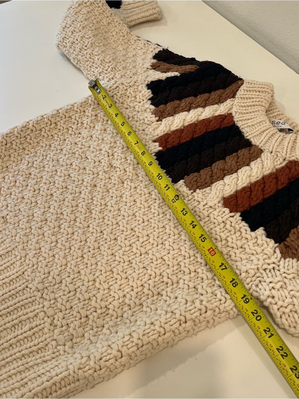 Sea New York Aspen chunky knit Sweater 80% wool XS resort ski vacation winter - Picture 9 of 11
